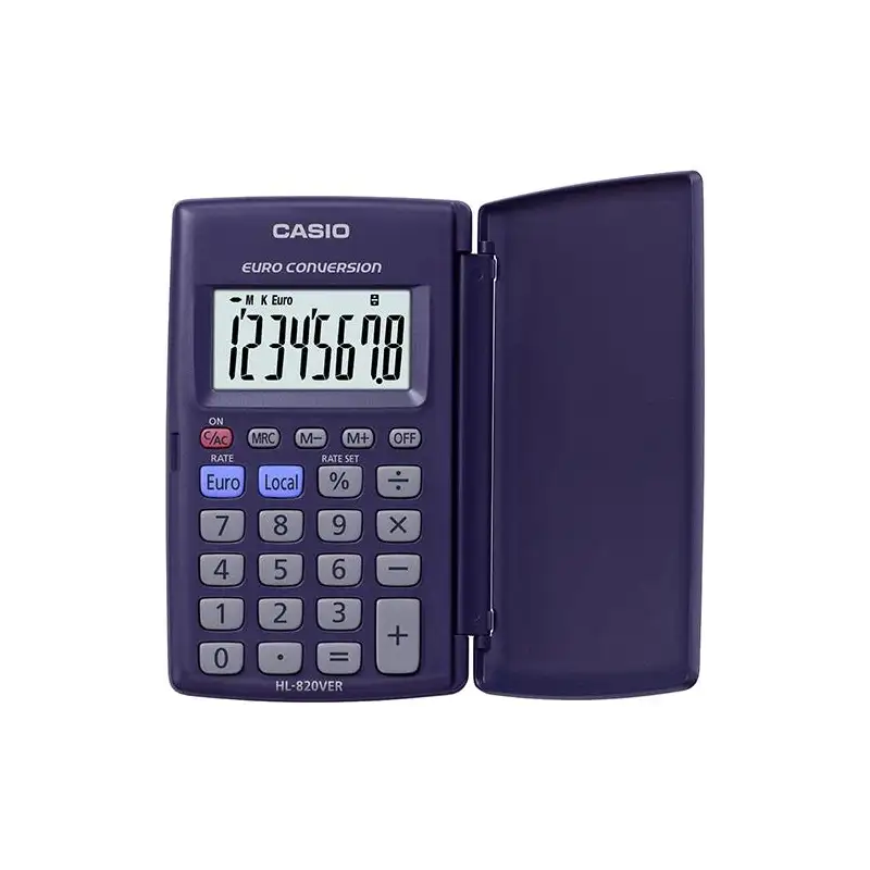(HL-820VERA) CASIO CALCULADORA DE OFICINA HL-820VER 8 DÍGITOS VIOLETA OSCURO