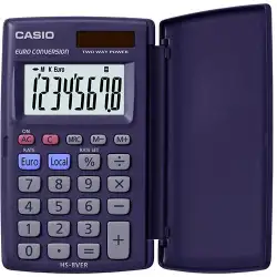 (HS-8VERA) CASIO CALCULADORA DE OFICINA HS-8VER SOLAR 8 DÍGITOS VIOLETA OSCURO