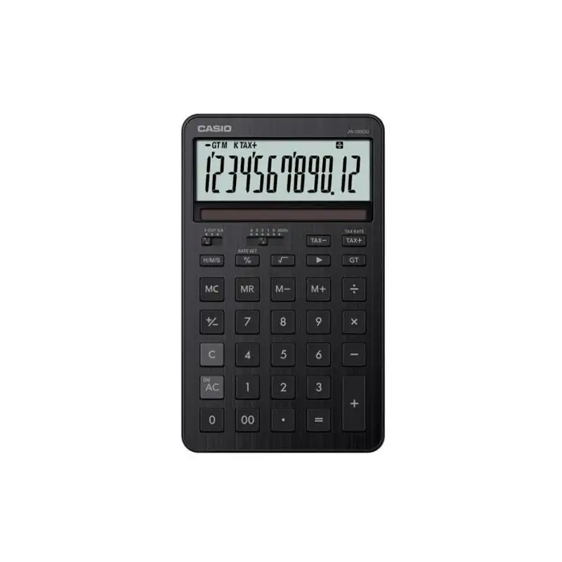 (JW-200DQ-BK) CASIO CALCULADORA DE OFICINA SOBREMESA 12 DÍGITOS NEGRO