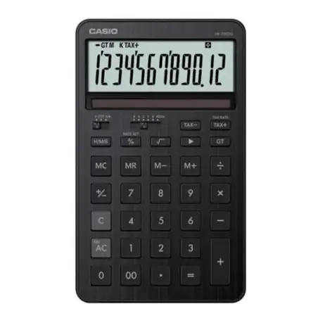 (JW-200DQ-BK) CASIO CALCULADORA DE OFICINA SOBREMESA 12 DÍGITOS NEGRO