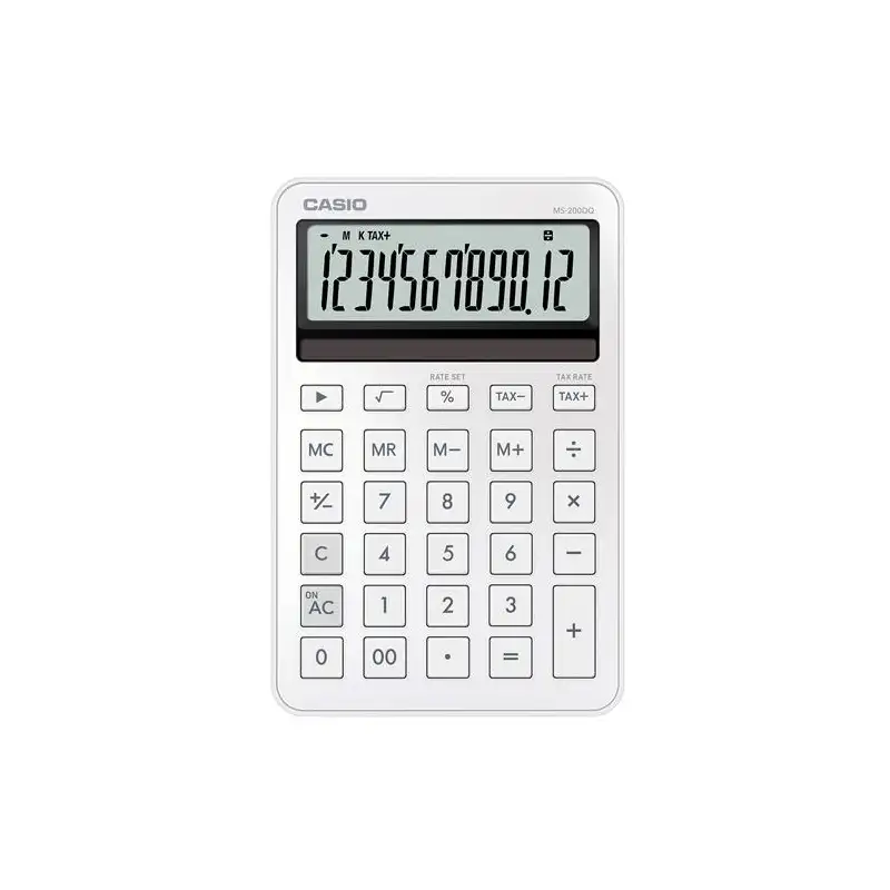 (MS-20DQ-WE) CASIO CALCULADORA DE OFICINA SOBREMESA 12 DÍGITOS BLANCO