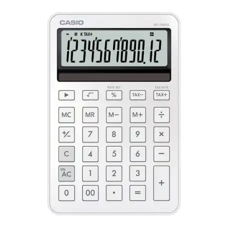 (MS-20DQ-WE) CASIO CALCULADORA DE OFICINA SOBREMESA 12 DÍGITOS BLANCO