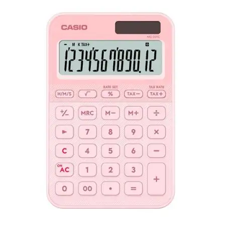 (MS-20YC-LP) CASIO CALCULADORA DE OFICINA SOBREMESA NEGRO 12 DÍGITOS MS-20YC-LP