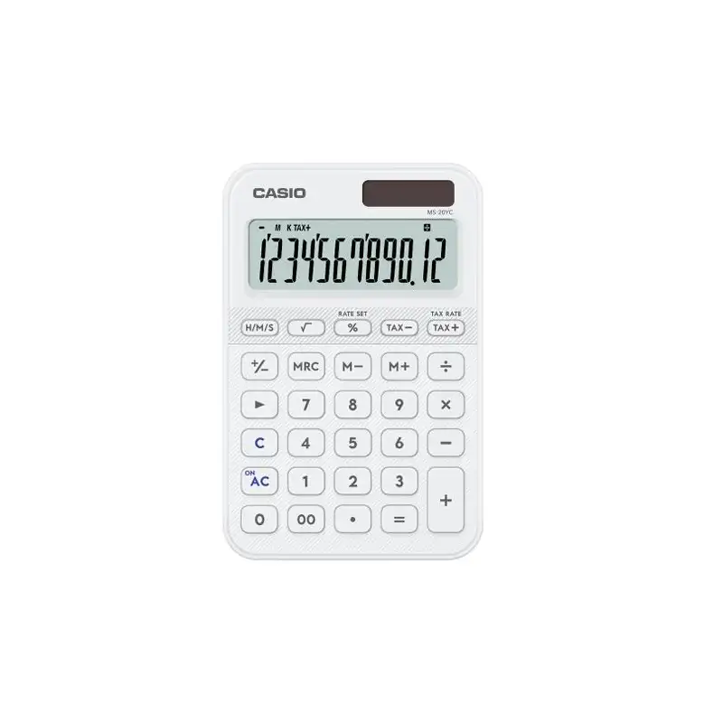 (MS-20YC-WE) CASIO CALCULADORA DE OFICINA SOBREMESA BLANCO 12 DÍGITOS MS-20YC-WE
