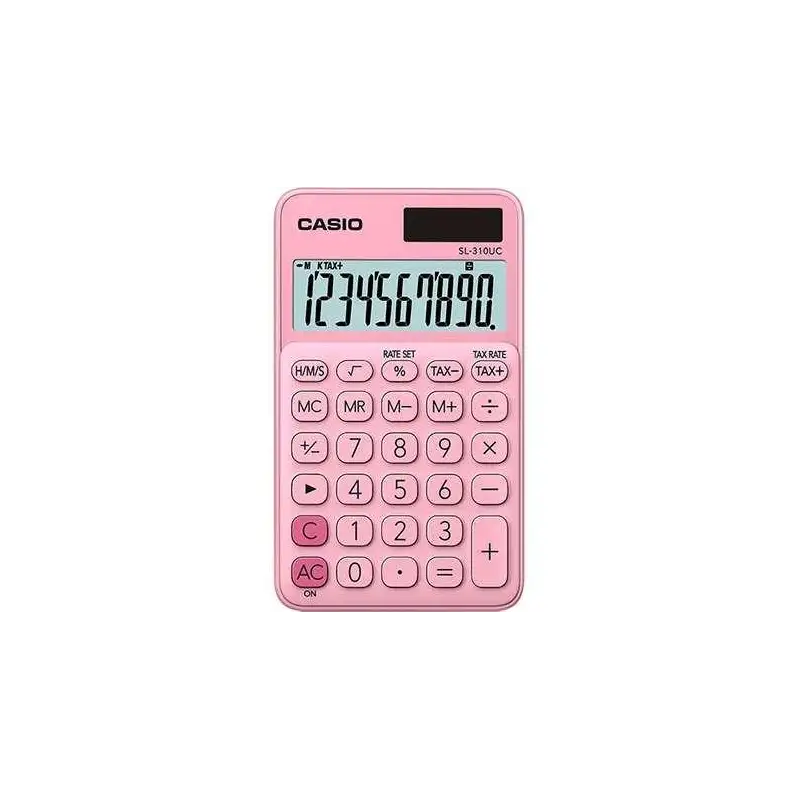 (SL-310UC-PK) CASIO CALCULADORA DE OFICINA SL-310UC-PK 10 DÍGITOS ROSA CLARO
