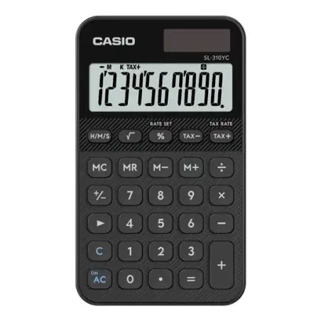 (SL-310YC-BK) CASIO CALCULADORA DE OFICINA SL-310YC-BK 10 DÍGITOS NEGRO