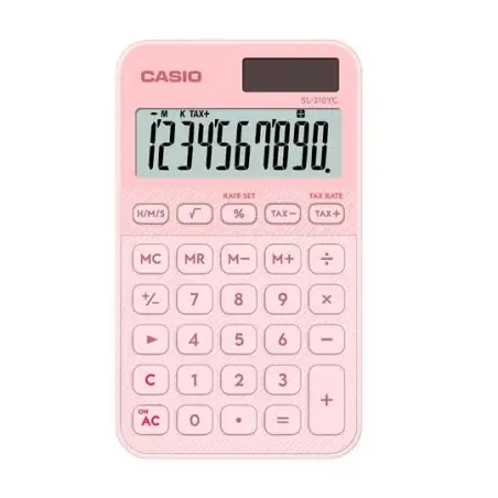(SL-310YC-LP) CASIO CALCULADORA DE OFICINA SL-310YC-LP 10 DÍGITOS ROSA CLARO