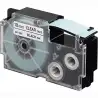 (XR-18X) CASIO CINTA PARA ETIQUETADORA 8M X 18MM NEGRO/TRANSPARENTE