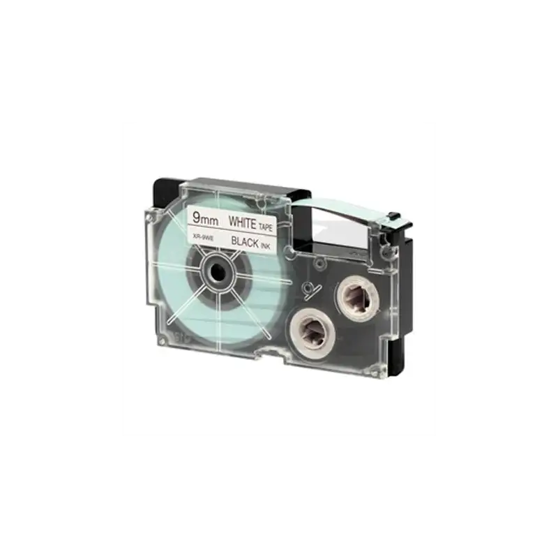(XR-9WE1) CASIO CINTA IMPRESIÓN DE NAILON 8M X 9MM NEGRO/BLANCO