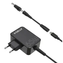 (TCTIPS65WBK) CELLY CARGADOR PARED USB-C 65W CON ADAPTADORES PORTATILES