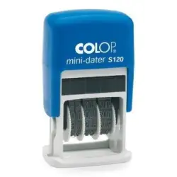 (104769) COLOP SELLO PRINTER S120 4MM FECHA CATALÁN AZUL/AZUL