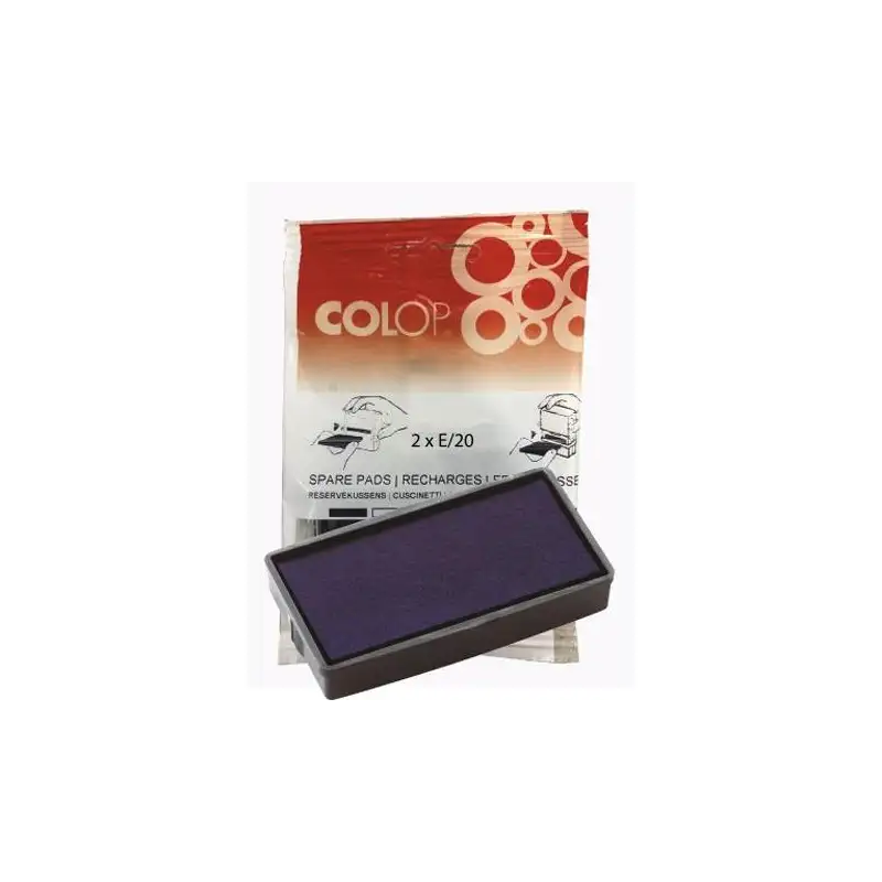 (107161) COLOP ALMOHADILLA E/20 AZUL BLISTER -2U-