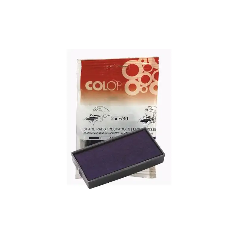 (107185) COLOP ALMOHADILLA E/30 AZUL BLISTER -2U-