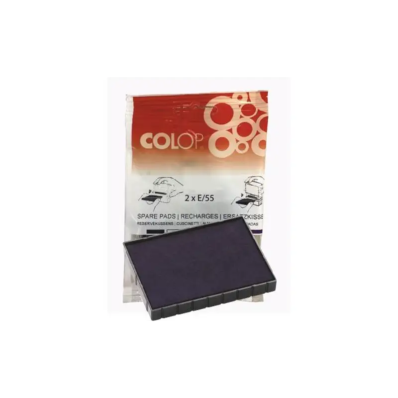(107265) COLOP ALMOHADILLA E/55 AZUL BLISTER -2U-