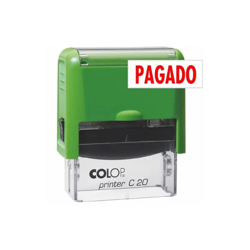 (151710) COLOP SELLO PRINTER C20 FORMULA " PAGADO " ALMOHADILLA E/20 14X38MM ROJO