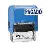 (501090) COLOP SELLO PRINTER C20 FORMULA " PAGADO " ALMOHADILLA E/20 14X38MM AZUL