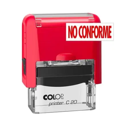 (501105) COLOP SELLO PRINTER C20 FORMULA " NO CONFORME " ALMOHADILLA E/20 14X38MM ROJO