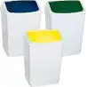 (24260AM) DENOX PAPELERA TAPA BASCULANTE 55L AMARILLO