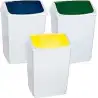 (24260AZ) DENOX PAPELERA TAPA BASCULANTE 55L AZUL