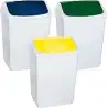 (24260VE) DENOX PAPELERA TAPA BASCULANTE 55L VERDE