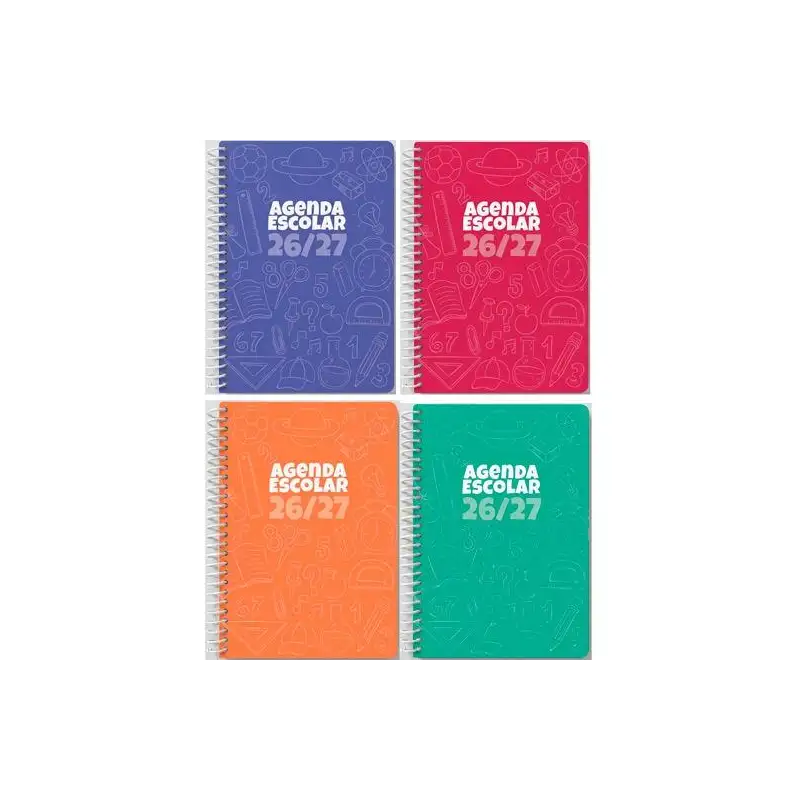 (25003747) DIDEX AGENDA ESCOLAR A5 SV TAPA PP ESPIRAL C/SURTIDOS 2026-27