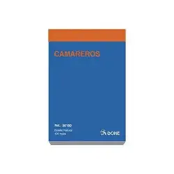 (50160) DOHE TALONARIO CAMAREROS BOLSILLO NATURAL SENCILLO -10U-