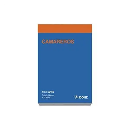 (50160) DOHE TALONARIO CAMAREROS BOLSILLO NATURAL SENCILLO -10U-