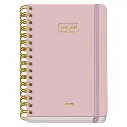 (52159) DOHE AGENDA ESCOLAR PREMIUM A5 ESPIRAL DOBLE SV CARTÓN FORRADO ROSA 2026-2027