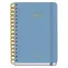 (52160) DOHE AGENDA ESCOLAR PREMIUM A5 ESPIRAL DOBLE SV CARTÓN FORRADO AZUL 2026-2027