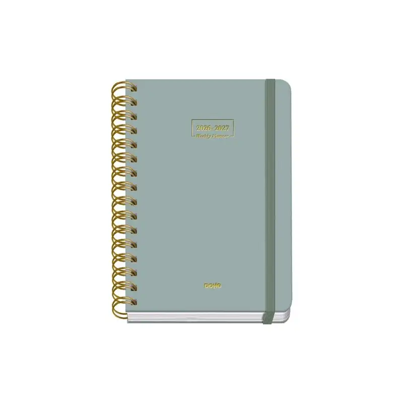(52162) DOHE AGENDA ESCOLAR PREMIUM A5 ESPIRAL DOBLE SV CARTÓN FORRADO VERDE 2026-2027