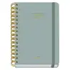 (52162) DOHE AGENDA ESCOLAR PREMIUM A5 ESPIRAL DOBLE SV CARTÓN FORRADO VERDE 2026-2027
