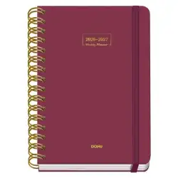 (52163) DOHE AGENDA ESCOLAR PREMIUM A5 ESPIRAL DOBLE SV CARTÓN FORRADO BURDEOS 2026-2027