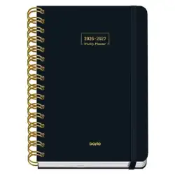 (52164) DOHE AGENDA ESCOLAR PREMIUM A5 ESPIRAL DOBLE SV CARTÓN FORRADO NEGRO 2026-2027