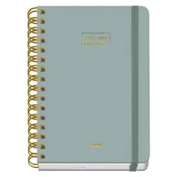 (52168) DOHE AGENDA ESCOLAR PREMIUM A5 ESPIRAL DOBLE DP CARTÓN FORRADO VERDE 2026-2027