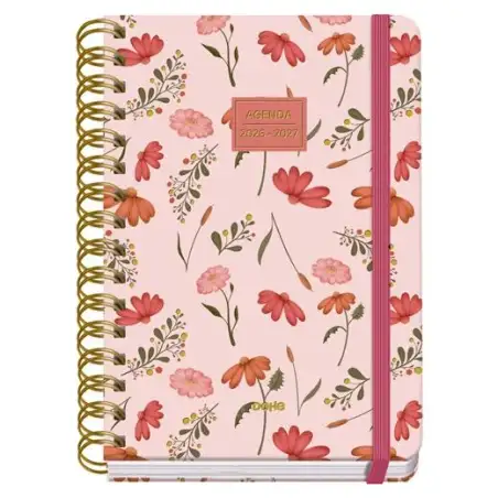 (52180) DOHE AGENDA ESCOLAR PREMIUM A5 ESPIRAL DOBLE SV CARTÓN FORRADO MOD. BELLE 2026-2027