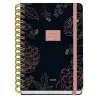 (52182) DOHE AGENDA ESCOLAR PREMIUM A5 ESPIRAL DOBLE SV CARTÓN FORRADO MOD. NOIR 2026-2027