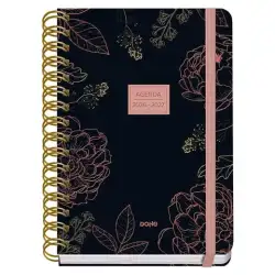 (52188) DOHE AGENDA ESCOLAR PREMIUM A5 ESPIRAL DOBLE DP CARTÓN FORRADO MOD. NOIR 2026-2027