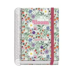 (52213) DOHE AGENDA ESCOLAR PRIME A6 ESPIRAL DP CARTÓN FORRADO MOD. BLOOM 2026-2027