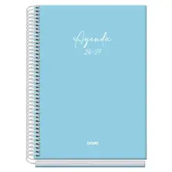 (52225) DOHE AGENDA ESCOLAR BASIC SERENITY A5 ESPIRAL DP CARTÓN FORRADO AZUL 2026-2027