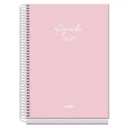 (52226) DOHE AGENDA ESCOLAR BASIC SERENITY A5 ESPIRAL DP CARTÓN FORRADO ROSA 2026-2027