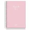 (52226) DOHE AGENDA ESCOLAR BASIC SERENITY A5 ESPIRAL DP CARTÓN FORRADO ROSA 2026-2027
