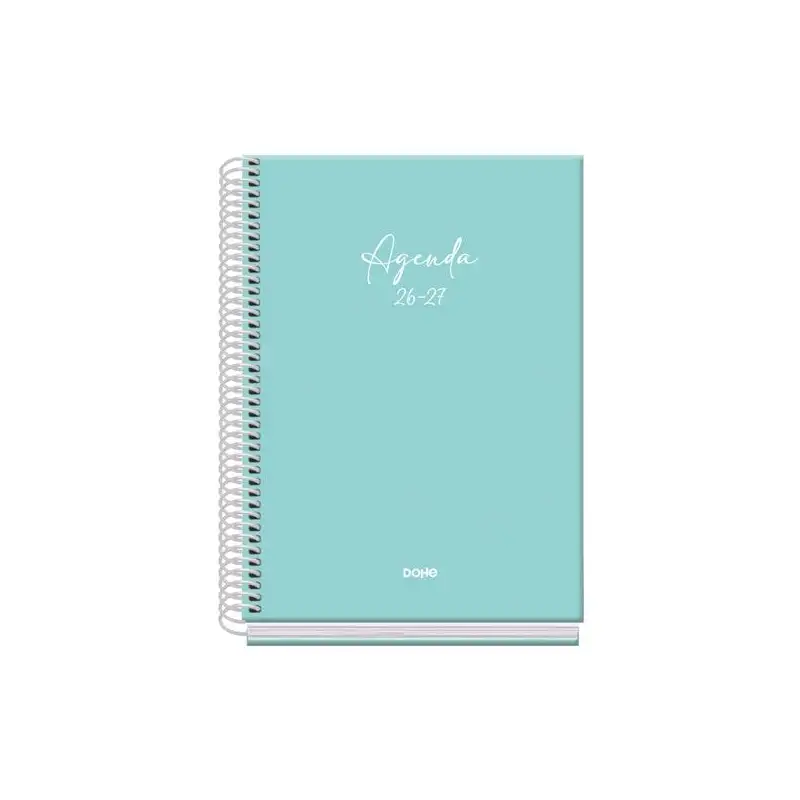 (52227) DOHE AGENDA ESCOLAR BASIC SERENITY A5 ESPIRAL DP CARTÓN FORRADO VERDE 2026-2027