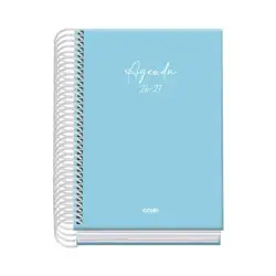 (52229) DOHE AGENDA ESCOLAR BASIC SERENITY A6 ESPIRAL DP CARTÓN FORRADO AZUL 2026-2027