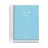 (52229) DOHE AGENDA ESCOLAR BASIC SERENITY A6 ESPIRAL DP CARTÓN FORRADO AZUL 2026-2027