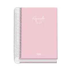 (52230) DOHE AGENDA ESCOLAR BASIC SERENITY A6 ESPIRAL DP CARTÓN FORRADO ROSA 2026-2027