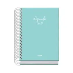(52231) DOHE AGENDA ESCOLAR BASIC SERENITY A6 ESPIRAL DP CARTÓN FORRADO VERDE 2026-2027