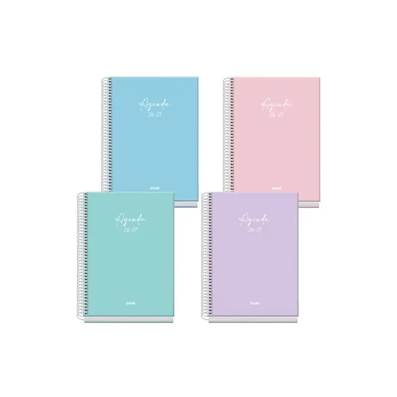 (52264) DOHE AGENDA ESCOLAR BASIC SERENITY A5 ESPIRAL SV CARTÓN FORRADO COLORES SURTIDOS 2026-2027