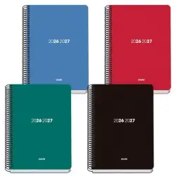 (52267) DOHE AGENDA ESCOLAR BASIC ELEMENT A5 ESPIRAL SV POLIPROPILENO COLORES SURTIDOS 2026-2027