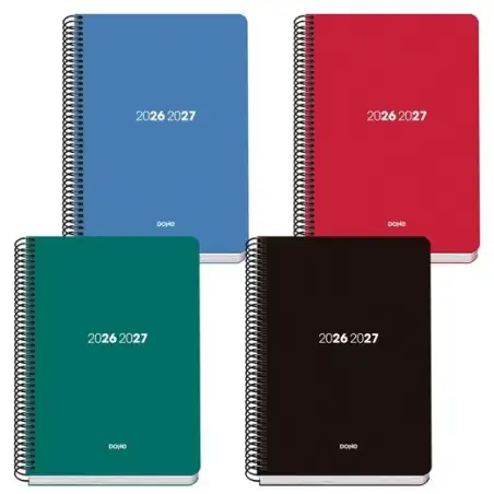 (52267) DOHE AGENDA ESCOLAR BASIC ELEMENT A5 ESPIRAL SV POLIPROPILENO COLORES SURTIDOS 2026-2027