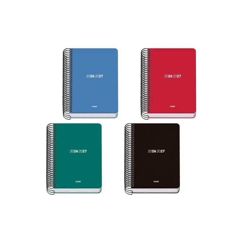 (52269) DOHE AGENDA ESCOLAR BASIC ELEMENT A6 ESPIRAL DP POLIPROPILENO COLORES SURTIDOS 2026-2027